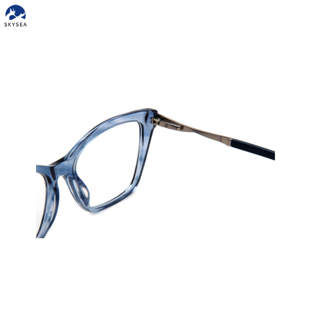 Manufacturer's Stylish Classic Acetate Eyeglasses Frame Fashionable Print Design Universal Adult Eyewear
