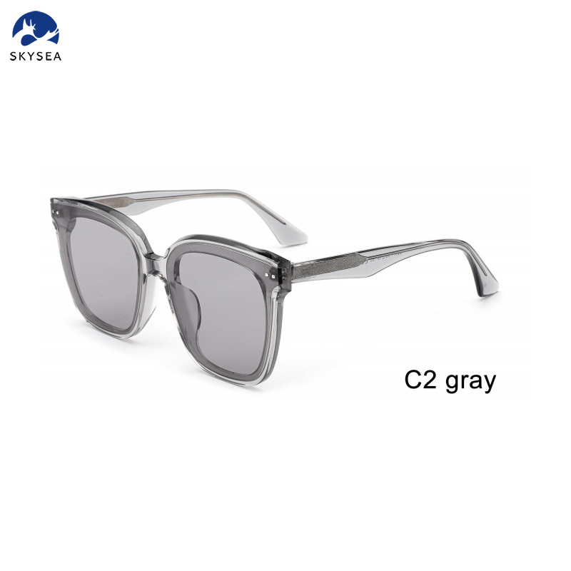Luxury Large Square Sunglasses Transparent Acetate Frames New Fashion Designer's Sun Glasses Shades for Women Men TAC
