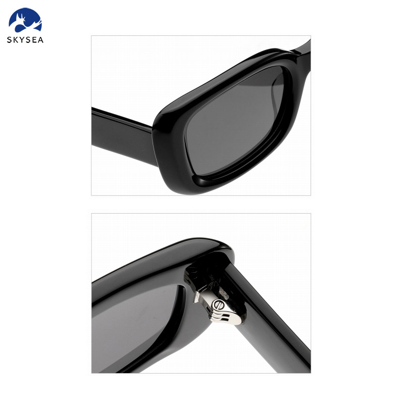 Designer Unisex Rectangular Retro Square Punk Square Acetate Frame Sunglasses Unisex for Men and Women