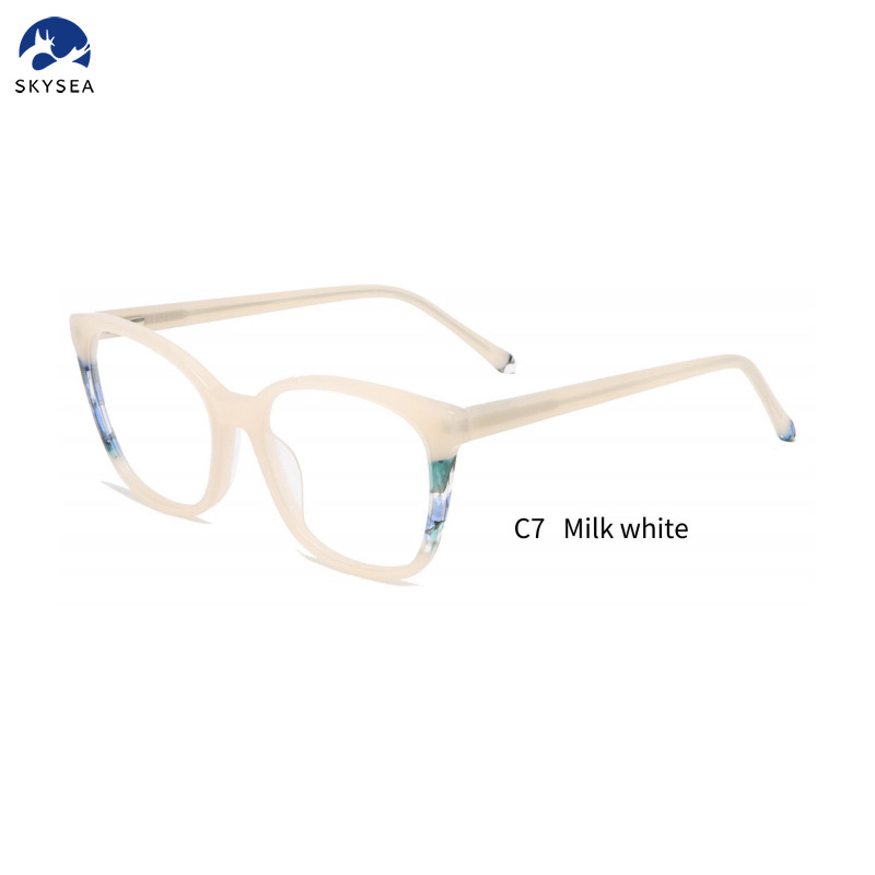 Acetate Optical Frame Eyewear Custom Logo Frame Optical Glasses Women Luxury Eyeglasses
