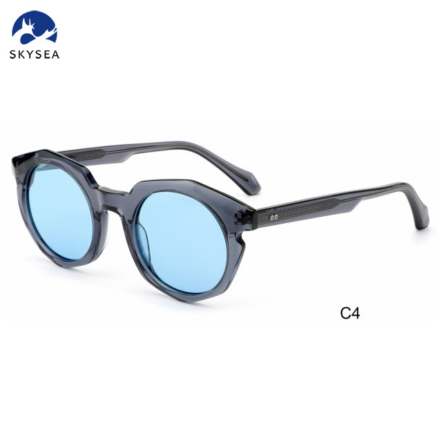 High Quality Acetate Polarized Sunglasses Custom Retro Round Frame Sunglasses 2025 Sunglasses Unisex 