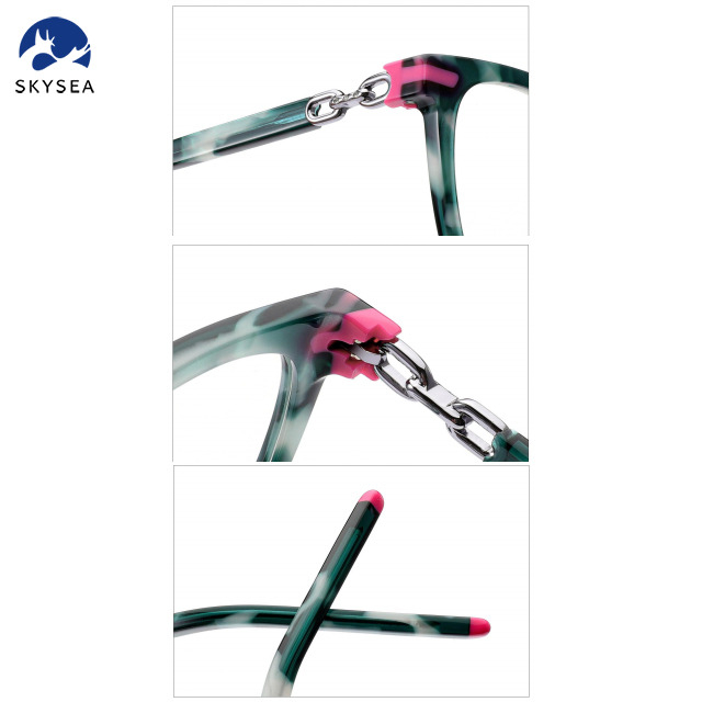 High Quality Retro Color Acetate Mix Metal Eyeglasses Frames