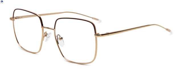 Spectacle Square Metal Glasses Women Custom Logo Optical Frame Metal Eyeglasses Frames