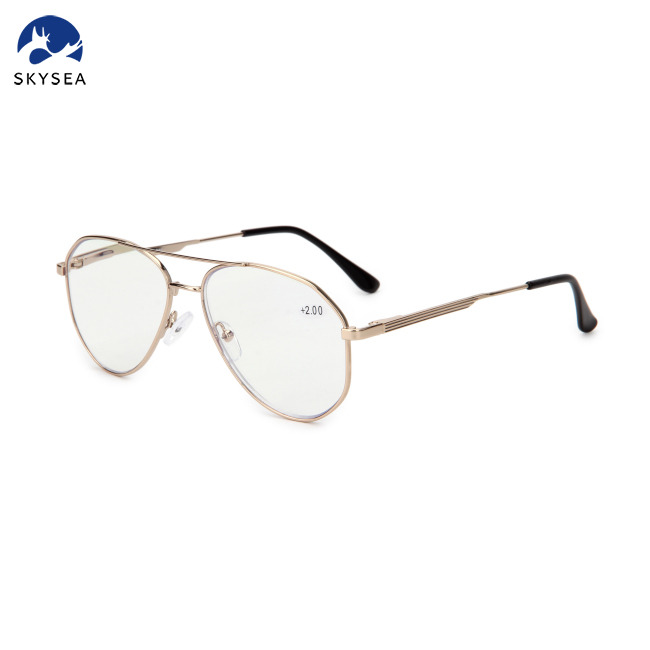 Reading Glasses Fancy Designer Fashion Eyeglasses Frame Luxury Classical Metal Eyewear Frame for Unisex