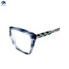 High Quality Cat Eye Eyeglasses Frames Multi-Color Print Optical Acetate Glasses Pectacle Optical