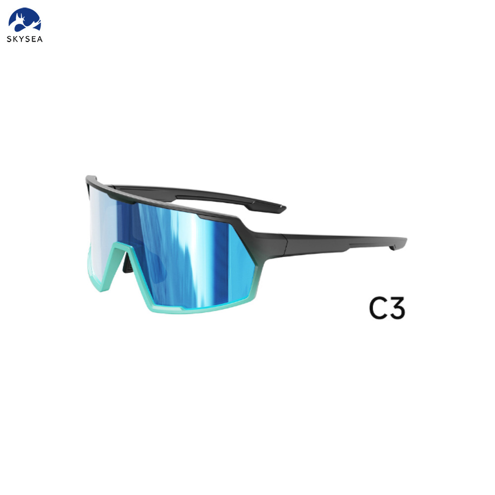 Custom Logo Men TR90 Frame Pickleball Eye Protection Sunglasses UV400 Bicycle Running Bike Riding Cycling Sports Glasses