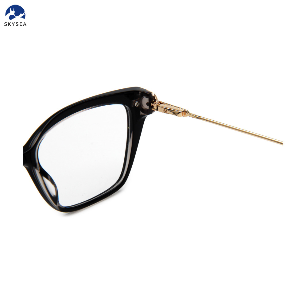 Fashion Newly Acetate Frame Metal Temple Eyeglasses Pile Head Heart Shaped Petals Decoration Design High Quality Wholesale