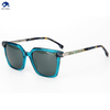 Metal Twist Rotating Temples Chunky Square Sunglasses Acetate Frame UV400 Tinted Lens Mens Trendy Outdoor Eyewear