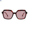 Oversized Square Sunglasses Metal Rotating Temples Acetate Frame UV400 Gradient Lens Trendy Women Luxury Sun Glasses