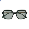 Oversized Square Sunglasses Metal Rotating Temples Acetate Frame UV400 Gradient Lens Trendy Women Luxury Sun Glasses