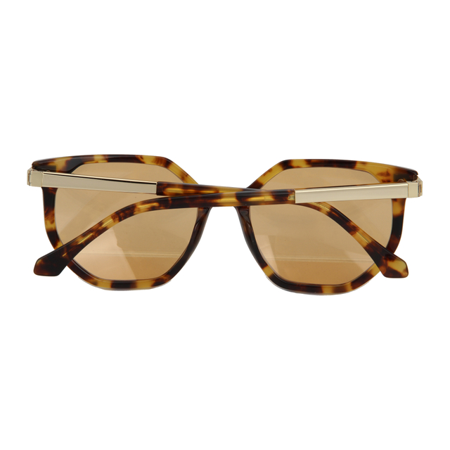 Rotating Temples Geometric Polygon Sunglasses Peach Tinted Lens UV400 Women Trendy Luxury Shades Custom Logo