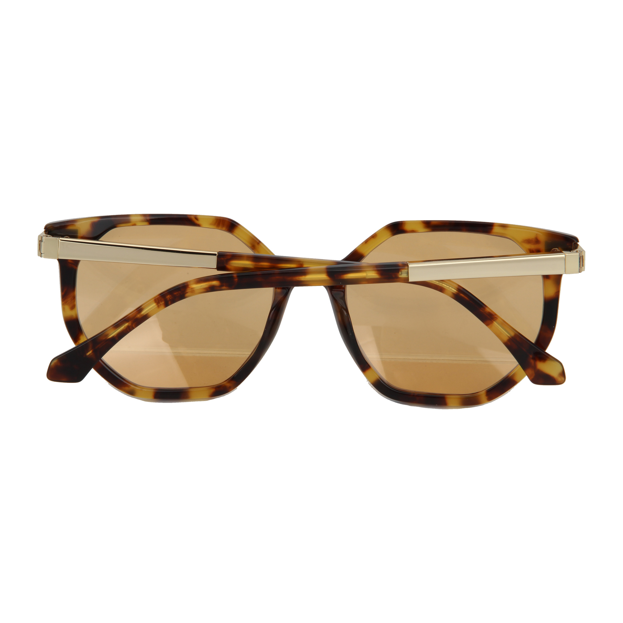 Rotating Temples Geometric Polygon Sunglasses Peach Tinted Lens UV400 Women Trendy Luxury Shades Custom Logo