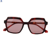 Oversized Square Sunglasses Metal Rotating Temples Acetate Frame UV400 Gradient Lens Trendy Women Luxury Sun Glasses