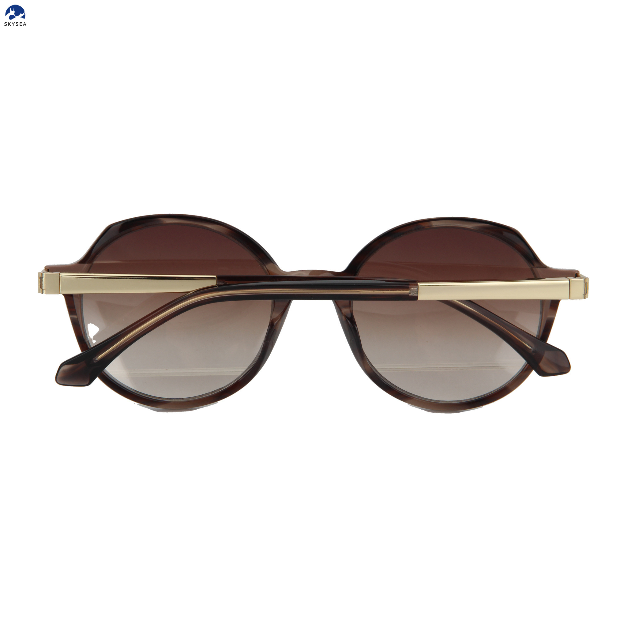 Metal Swivel Temples Vintage Round Sunglasses Acetate Frame UV400 Gradient Lens Classic Retro Circle Shades Wholesale