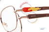 REVOLEV Patent Design 2-Side Rotatable Temple Eyeglasses, Women Polygon Metal Optical Prescription Glasses Frame