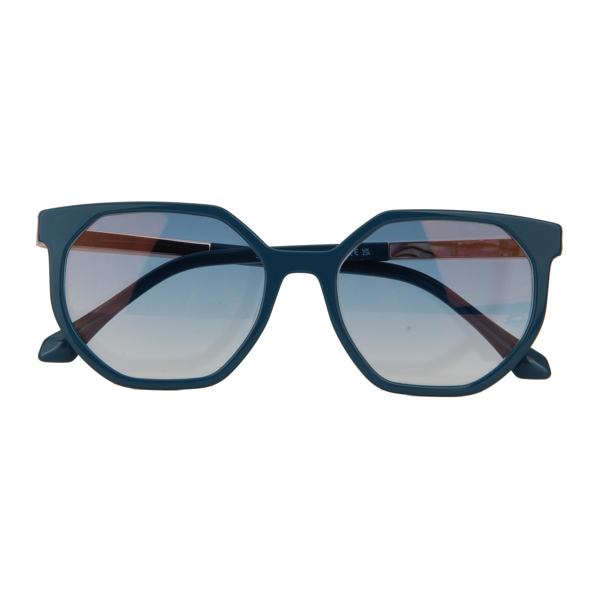 Rotating Temples Geometric Polygon Sunglasses Peach Tinted Lens UV400 Women Trendy Luxury Shades Custom Logo