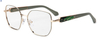 REVOLEV Patent Design 2-Side Rotatable Temple Eyeglasses, Women Polygon Metal Optical Prescription Glasses Frame