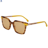 Metal Twist Rotating Temples Chunky Square Sunglasses Acetate Frame UV400 Tinted Lens Mens Trendy Outdoor Eyewear