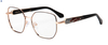 REVOLEV Patent Design 2-Side Rotatable Temple Eyeglasses, Women Polygon Metal Optical Prescription Glasses Frame