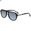 Retro Double Bridge Sunglasses Foldable Metal Swivel Temples Acetate Frame UV400 Gradient Lens Mens Pilot Eyewear