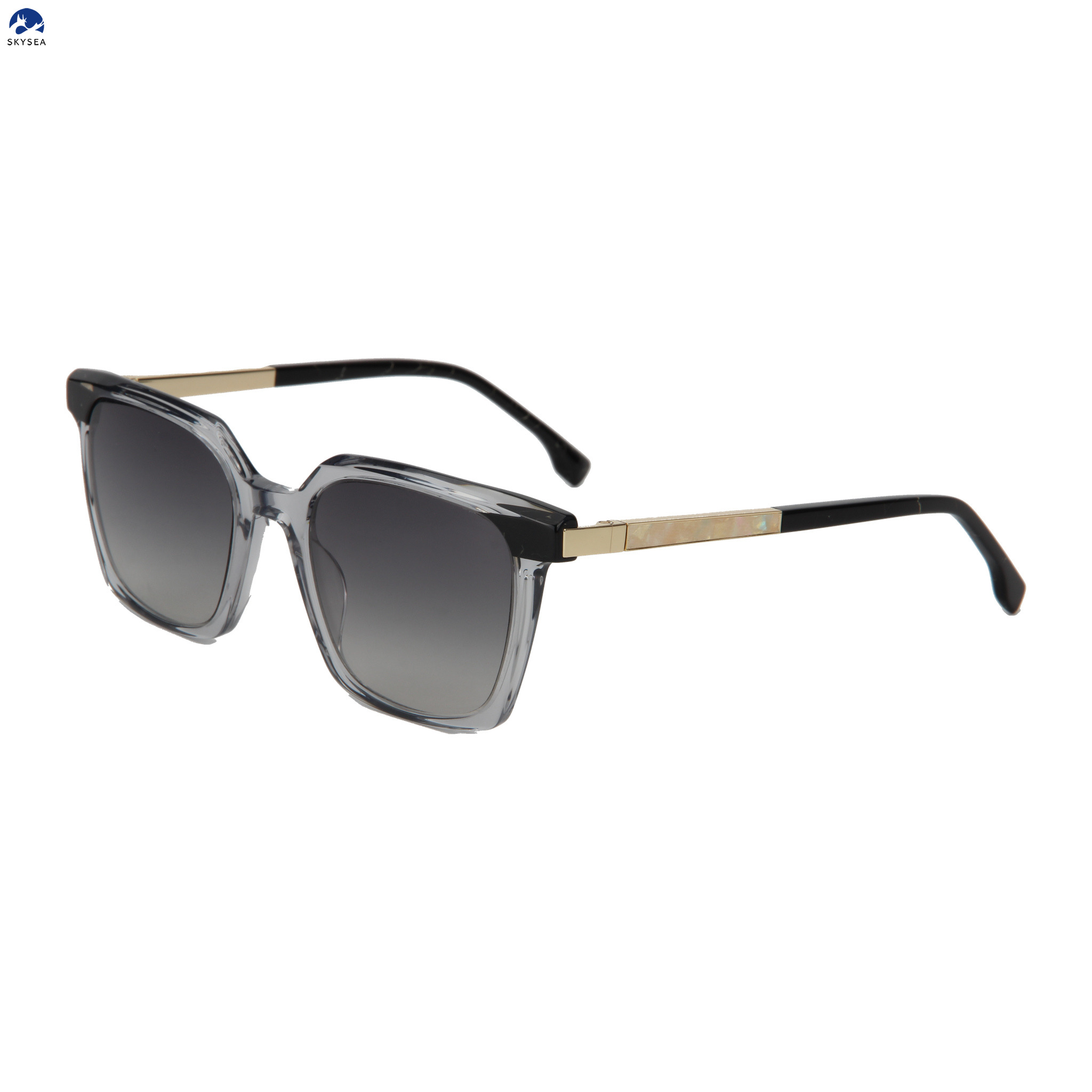 Metal Twist Rotating Temples Chunky Square Sunglasses Acetate Frame UV400 Tinted Lens Mens Trendy Outdoor Eyewear